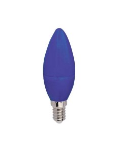 Светодиодная лампа candleLED color 6 0W 220V E14 Blue матовая колба C4TB60ELY Ecola