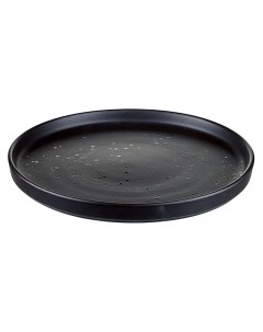Блюдо сервировочное Нет бренда Оникс керамика 26 см черный Дымов