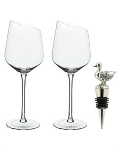Набор для вина 2 перс 5 пр бокалы подвески пробка стекло металл Утка Charmant Kuchenland