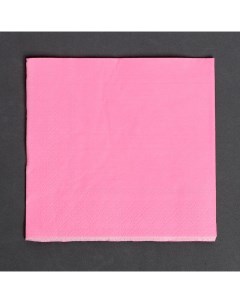 Бумажные салфетки розовые однотонные 25х25 см 20 шт Страна карнавалия