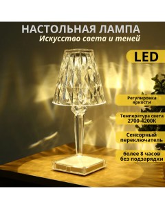 Лампа настольная светодиодная беспроводная с аккумулятором 3Вт 2700 4200К Fedotov
