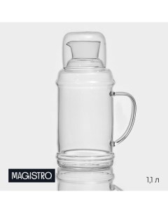 Кувшин стеклянный Жакоб 1 1 л стакан в комплекте Magistro