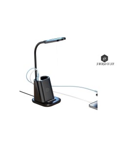 Лампа Wireless Charger For Desk Lamp с Емкостью для канцелярии Черная Nobrand