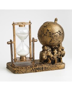Песочные часы Мир сувенирные 16 х 9 х 14 см микс Nobrand