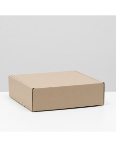 Коробка самосборная бурая 24 х 24 х 7 5 см 10 шт Русэкспресс