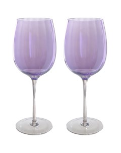 Бокал для вина 470 мл 2 шт стекло фиолетовый Filo color Kuchenland