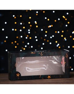 Коробка самосборная с окном Счастливого Рождества 16 х 35 х 12 см 1 шт Nobrand