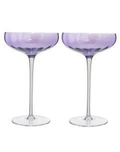 Бокал креманка для шампанского 220 мл 2 шт стекло фиолетовый Filo color Kuchenland