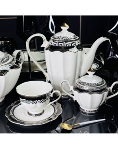Чайный сервиз на 6 персон 14 предметов Изольда чашки чайник блюдца сахарница Lenardi