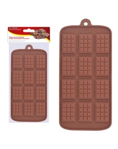 Форма для шоколадных конфет силиконовая Плиточки Мультидом