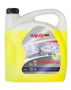 Концентрированное средство для мытья посуды Dr Aktiv с ароматом лимона 5 кг Dr.aktiv
