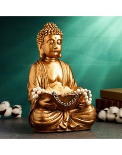 Фигура для мелочей Будда с лотосом бронза Хорошие сувениры