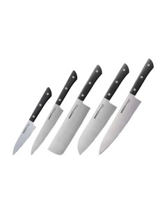 Набор кухонных ножей Harakiri SHR 0250B 5 шт универсальный поварской профессионал Samura