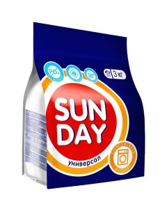 Стиральный порошок Sunday автомат универсальный 3 кг Сонца