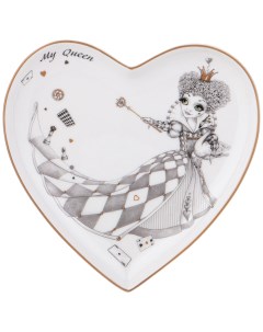 Тарелка сердце Wonderland Lefard Королева 15х2 см Me lefard