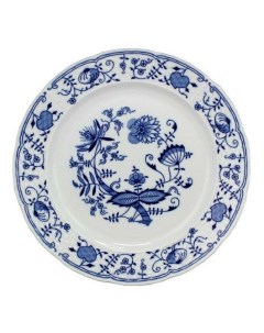 Тарелка для вторых блюд Натали Луковичный узор 24 см синяя Thun 1794