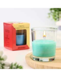 Свеча ароматическая в стакане Яблоко 5x6 см Богатство аромата