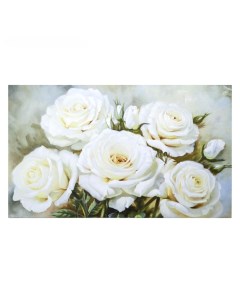 Картина на холсте Букет белых роз 60х100 см Topposters
