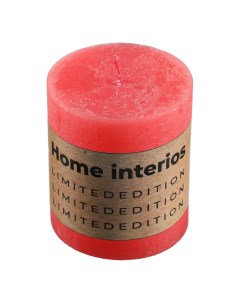 Свеча декоративная 7x8 см нежно красная Home interiors