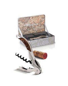 Штопор нарзанник для вина Toledo механический в подарочной коробке серебристый Nobrand