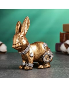 Фигура Кролик с часами 10073511 бронза 15см Хорошие сувениры