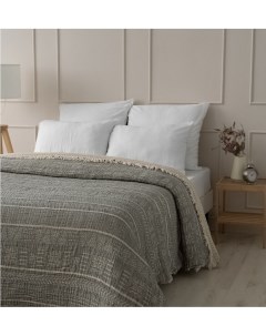 Покрывало на диван кровать 220х240 муслин хлопок Sandra home textile