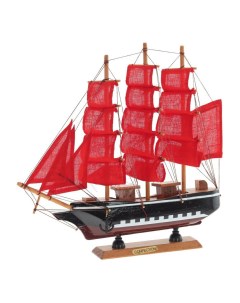 Изделие декоративное Корабль Красный парус 32 х 6 х 32 см Remecoclub