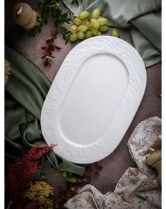Блюдо овальное Feniks Alumilite 34 см белое фарфор Porland