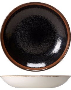 Салатник Кото 120мл 130х130х40мм фарфор черный коричневый Steelite
