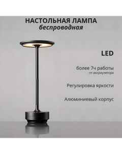Лампа настольная светодиодная с аккумулятором 3Вт 3000К черный Fedotov