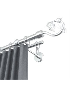 Карниз двухрядный для штор и тюля 180см D20 и 16 мм ОСТ хром наконечник Крокус Уют