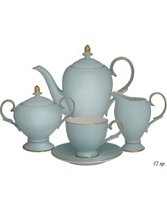 Чайный сервиз на 6 персон 15 предметов Blue чайник чашки блюдца сахарница Lenardi