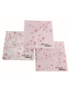Бумажные салфетки розовый фон мелкий рисунок 17х17 см 20 шт Boltze