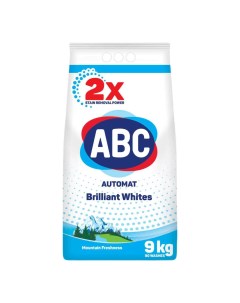 Стиральный порошок Automat Brilliant Whites для белого белья 9 кг Abc
