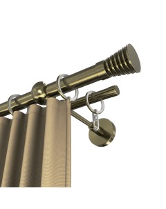 Карниз двухрядный для штор и тюля 180см D20 и 16 мм ОСТ бронза наконечник Конус Скан Уют