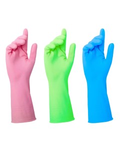 Перчатки для уборки виниловые размер L в ассортименте Homex