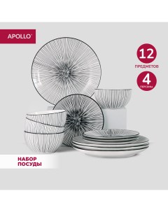 Набор столовой посуды на 4 персоны RCL 0012 Reclipse 12 предметов Apollo