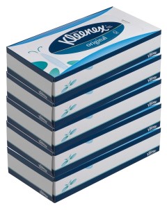 Набор Бумажные салфетки для лица синий 3 сл 20х20 см 5х72 шт уп Kleenex