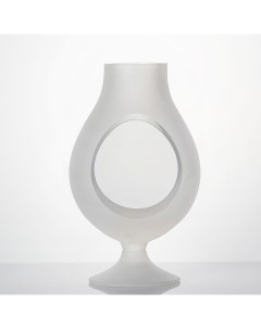 Подсвечник ваза 7241 матовый белый пескоструй 21 2 см Неман