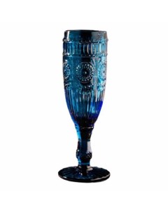 Бокал Ларго для шампанского стекло синий 180 мл Доляна