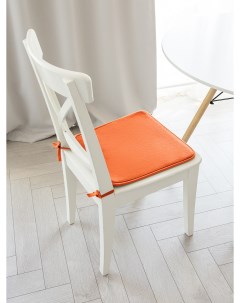 Подушка на стул на сидушку DeNASTIA 8426 38х40 см оранжевый 1 шт Deнастия