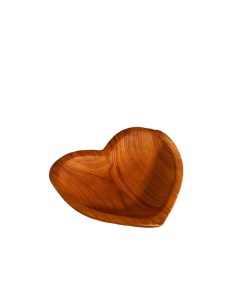 Тарелка Сердце 16х16х2 см тиковое дерево Nobrand