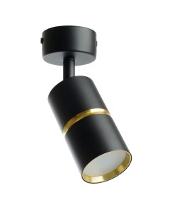 Светильник настенно потолочный под лампу GU10 черный золото ML1861 48641 Feron