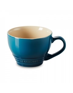 Чашка для капучино керамика 400 мл синий Le creuset