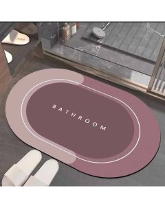 Коврик для ванной комнаты 60х40 влаговпитывающий и противоскользящий розовый Nobrand