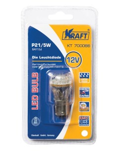 Светодиодная лампа P21 5W BAY15d 12 24v White 12 LEDs KT 700066 Крафт