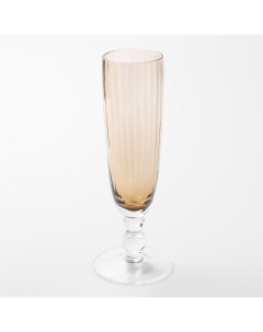 Бокал кубок для шампанского 210 мл стекло янтарный Caserta Kuchenland