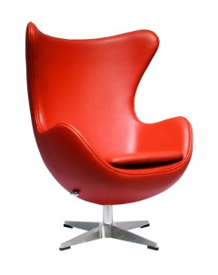Кресло HOME EGG CHAIR Красный прессованная кожа Bradex