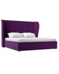 Кровать Далия 200 Фиолетовый микровельвет Лига диванов