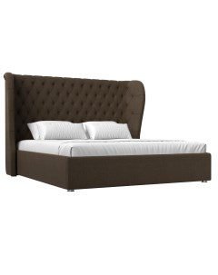 Интерьерная кровать Далия 200 рогожка коричневый Лига диванов